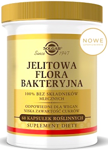 SOLGAR Jelitowa flora bakteryjna 60kaps vege - suplement diety Probiotyki