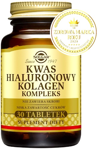 SOLGAR Kwas hialuronowy Kolagen Kompleks 30kaps - suplement diety Skóra