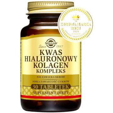 SOLGAR Kwas hialuronowy Kolagen Kompleks 30kaps - suplement diety Skóra