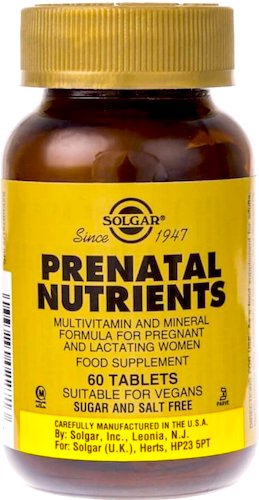 SOLGAR Prenatal Nutrients Witaminy i Minerały Prenatalne 60tabs - suplement diety