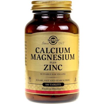 SOLGAR Wapń Magnez plus Cynk 100tabs vege - suplement diety