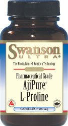 Swanson AjiPure L-Prolina 500mg 60kaps - suplement diety Skóra