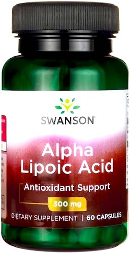 Swanson ALA kwas alfa liponowy 300mg 60kaps - suplement diety