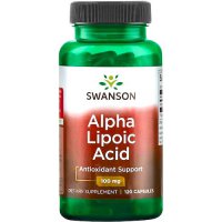 Swanson ALA kwas alfa liponowy 100mg 120kaps - suplement diety