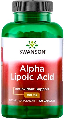Swanson ALA kwas alfa liponowy 300mg 120kaps - suplement diety