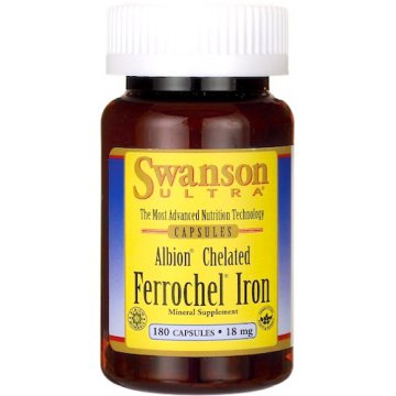 Swanson Albion Chelat Żelaza Ferrochel Iron 18mg 180kaps - suplement diety