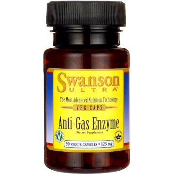 Swanson Anti-Gas Enzyme 123mg 90kaps vege Enzymy Trawienne  - suplement diety