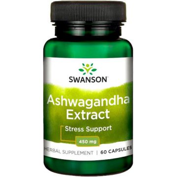 Swanson Ashwagandha Extract 450mg 60kaps Żeń-Szeń Indyjski - suplement diety