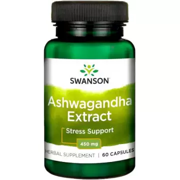 Swanson Ashwagandha Extract 450mg 60kaps Żeń-Szeń Indyjski - suplement diety Pamięć