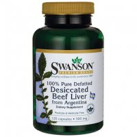 Swanson Beef Liver 500mg 120 kaps - suplement diety