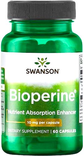 Swanson Bioperine (ekstrakt z pieprzu) 10mg 60kaps Bioperyna Piperyna - suplement diety