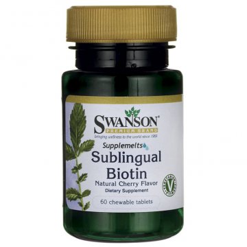 Swanson Biotyna 5mg 60tab do ssania witamina H (B7) - suplement diety