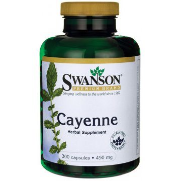 Swanson Cayenne Pieprz 450mg 300kaps Kapsaicyna - suplement diety