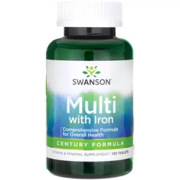 Swanson Century Formula z żelazem 130tabs Witaminy i Minerały (Mutiwitamina) - suplement diety