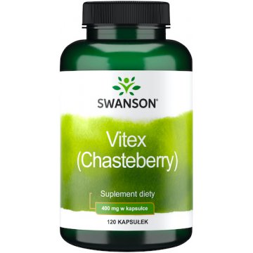 Swanson Chasteberry Fruit Vitex 400mg 120kaps Niepokalanek - suplement diety Menopauza