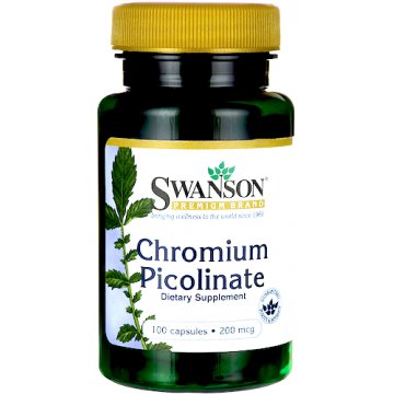 Swanson Chrom pikolinian 200mcg 100kaps - suplement diety