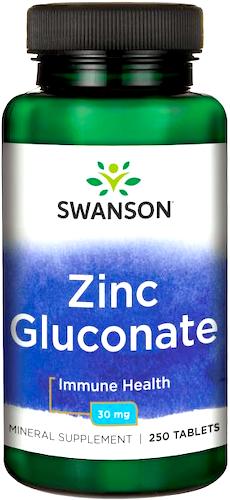 Swanson Cynk glukonian 30mg 250tabs - suplement diety