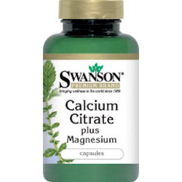 Swanson Cytrynian wapnia + magnez 150kaps - suplement diety