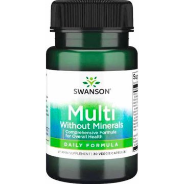 Swanson Daily Multi-Vitamin 30kaps vege Multiwitamina A B C D E K - suplement diety