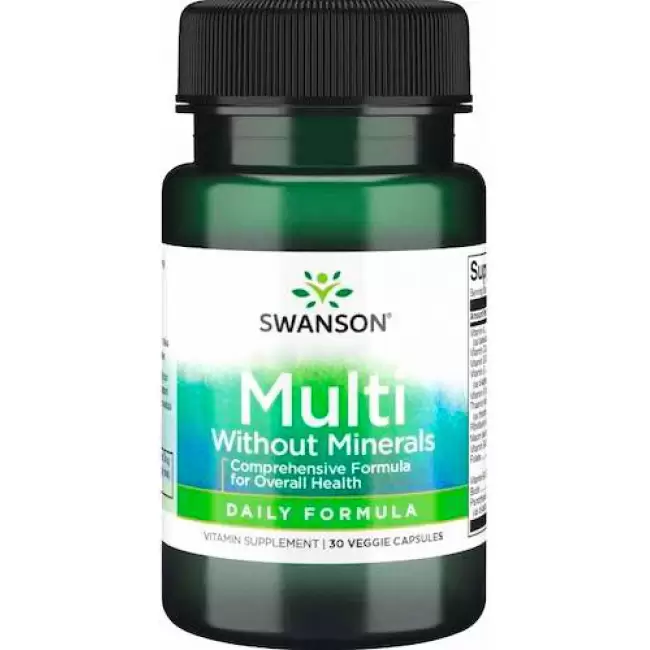 Swanson Daily Multi-Vitamin 30kaps vege Multiwitamina A B C D E K - suplement diety
