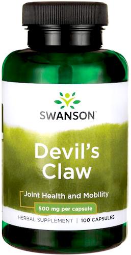 Swanson Devil\'s Claw 500mg 100kaps Diabelski Pazur - suplement diety Stawy