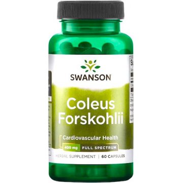 Swanson Full Spectrum Coleus Forskohlii 400mg 60kaps Pokrzywa Indyjska Forskolina - suplement diety