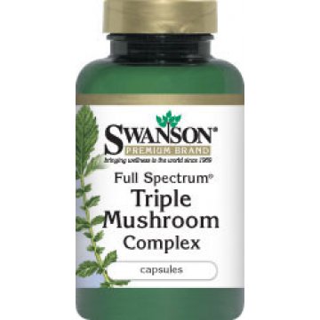 Swanson Full Spectrum Triple Mushroom Kompleks Maitake Reishi Shiitake 60 kaps Grzybki - suplement diety