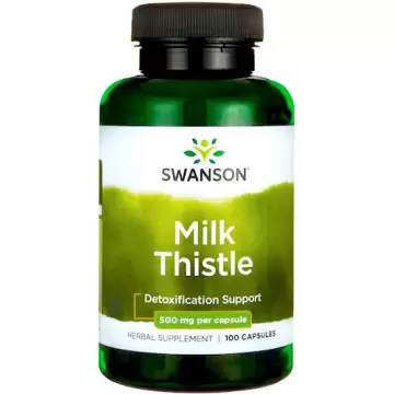 Swanson Full Spectrum Milk Thistle 500mg 100kaps Ostropest Plamisty - suplement diety