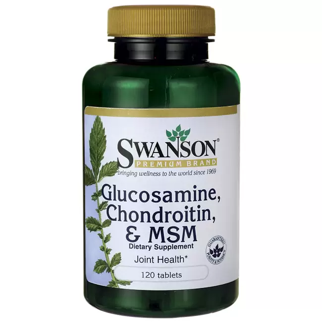 Swanson Glukozamina, Chondroityna & MSM 250mg 120tabs - suplement diety