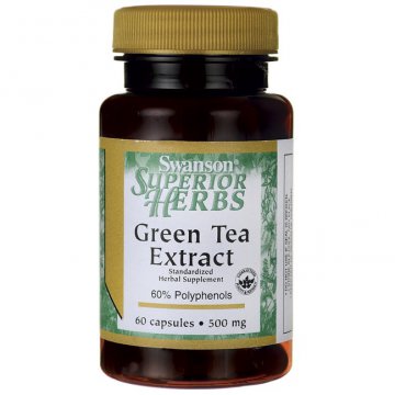 Swanson Green Tea Extract 500mg 60kaps Zielona Herbata - suplement diety