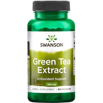 Swanson Green Tea Extract 500mg 60kaps Zielona Herbata - suplement diety