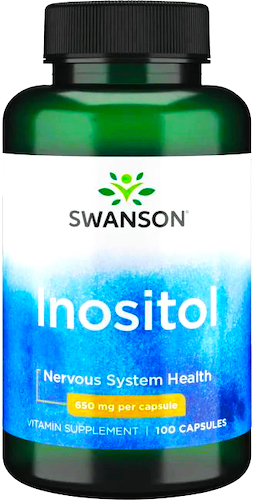 Swanson Inositol 650mg 100kaps Inozytol - suplement diety Witamina B8
