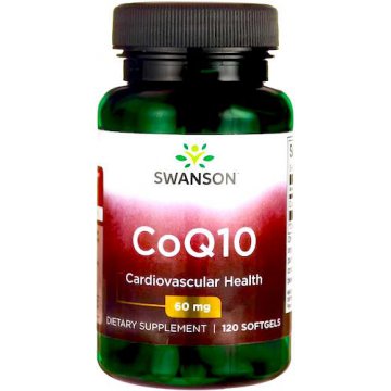 Swanson Koenzym Q10 60mg 120kaps softgels CoQ10 - suplement diety