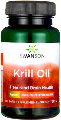 Swanson Krill Oil 1000mg 30kaps Maksymalna moc Olej z Kryla Antarktycznego - suplement diety