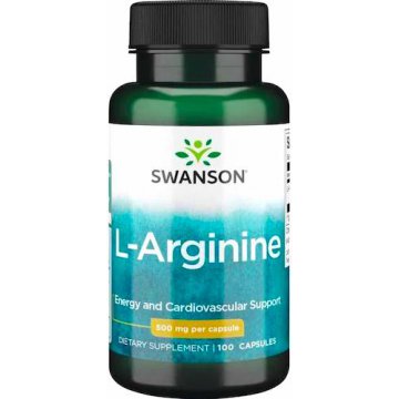 Swanson L-Arginina 500mg 100kaps - suplement diety