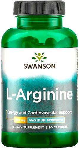 Swanson L-arginina forte 850mg 90kaps - suplement diety