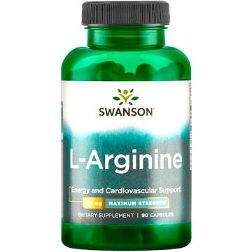 Swanson L-arginina forte 850mg 90kaps - suplement diety