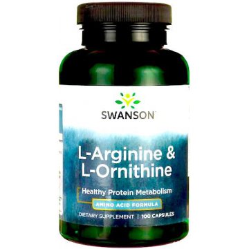 Swanson L-Arginina & L-Ornityna 100kaps - suplement diety