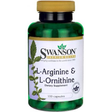 Swanson L-Arginina & L-Ornityna 100kaps - suplement diety