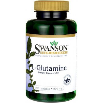 Swanson L-Glutamine 500mg 100kaps L-Glutamina - suplement diety