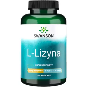 Swanson L-Lizyna 500mg 100kaps - suplement diety Opryszczka Stres
