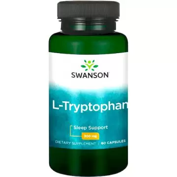 Swanson L-Tryptophan 500mg 60kaps L-Tryptofan - suplement diety Depresja Sen