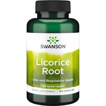 Swanson Licorice Root 450mg 100kaps Lukrecja korzeń - suplement diety