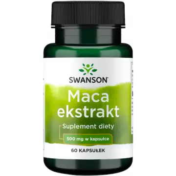 Swanson Maca ekstrakt 500mg 60kaps - suplement diety Menopauza Energia