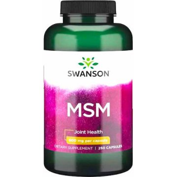 Swanson MSM (Methyl - Sulfonyl - Methane) 500mg 250kaps - suplement diety