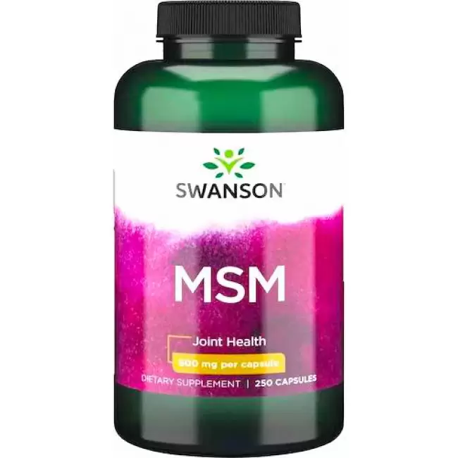 Swanson MSM (Methyl - Sulfonyl - Methane) 500mg 250kaps - suplement diety