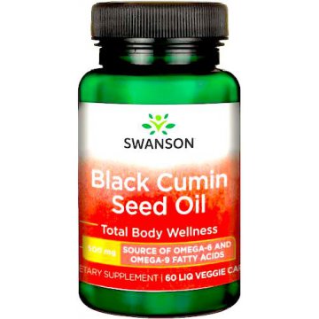 Swanson Olej z nasion czarnego kminu 500mg 60kaps Czarnuszka - suplement diety