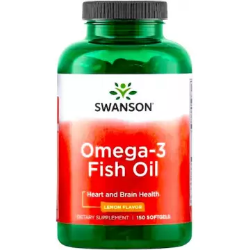 Swanson Omega-3 Fish Oil smak cytrynowy 150kaps - suplement diety