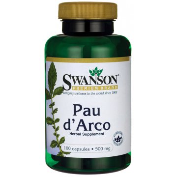 Swanson Pau d'Arco 500mg 100kaps - suplement diety