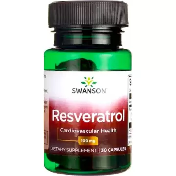 Swanson Resveratrol 100mg 30kaps Resweratrol - suplement diety